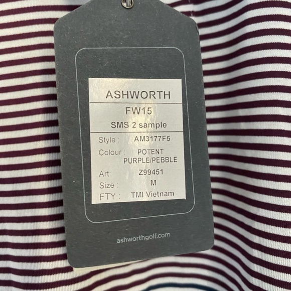 Ashworth • Ez-tec2 Striped Golf Performance Polo Shirt NWT - Picture 5 of 16